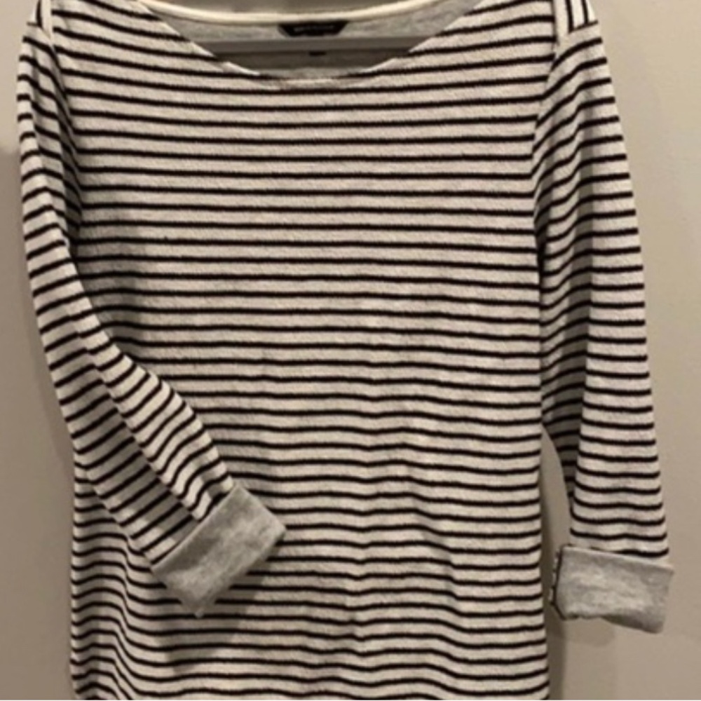 Banana Republic Striped Terry Boatneck Sweater